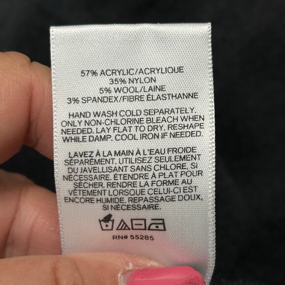 Express Sweater Black Mock neck Ruffle Sleeve Size XL NWT - Picture 7 of 7